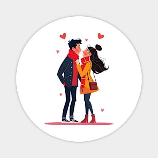 Valentine Romantic couple love birds Magnet